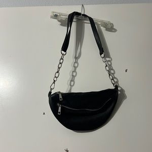 Faux leather and chain Fanny pack
